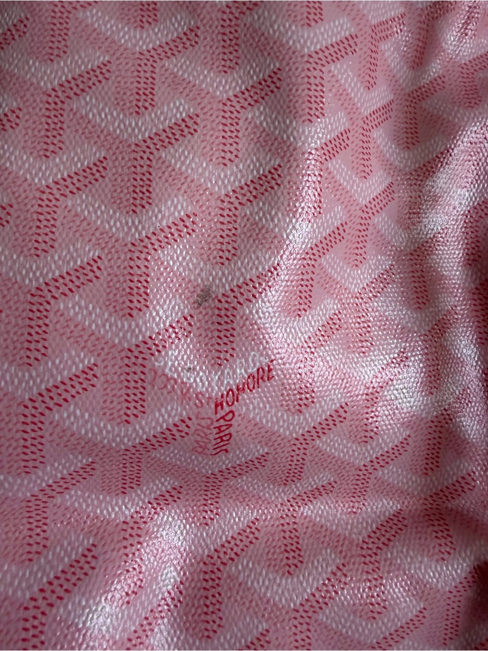 Pink Chevron Tote with Pouch - Picture 7 of 12